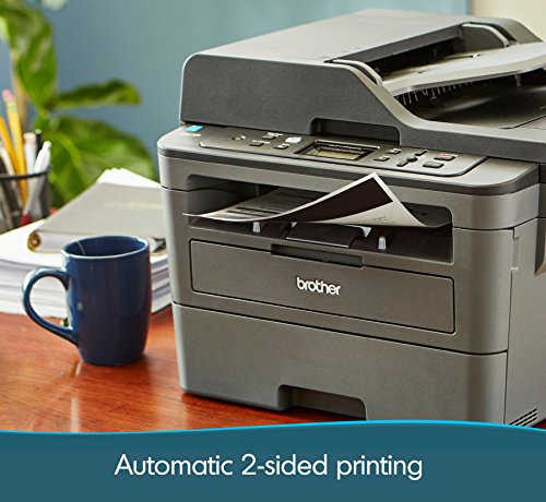 Brother Premium DCP L25 Series Monochrome Laser All-in-One Printer I Print Copy Scan I Wireless I Auto 2-Sided Printing I 36 Pages/Min I 250 Sheets/Tray I 50-Sheet ADF + Delca HDMI Cable