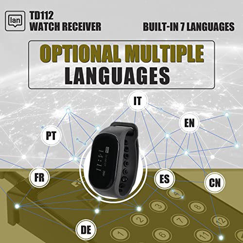 Retekess TD154 Restaurant Pager System with 5 Watch Receiver