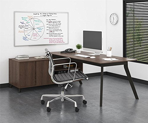 Ameriwood Home 9291196COM AX1 L-Shape Desk, Medium Brown