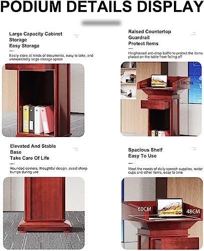 SMuCkS Lectern Podium with Spacious Drawer for Churches, Offices, Schools, and Events