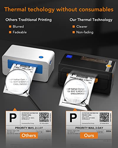 Bluetooth Thermal Shipping Label Printer, Accwork Wireless 4"x6" High-Speed Shipping Label Printer, Compatible with Windows, Smartphone, Works with Ebay, Amazon, Shopify, Etsy, USPS Printer
