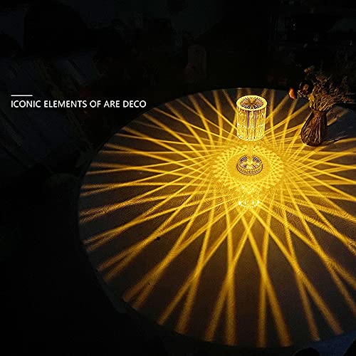 LED Night Light Desk Lamp Touch Sensor Crystal Table Lamp (White/Yellow)