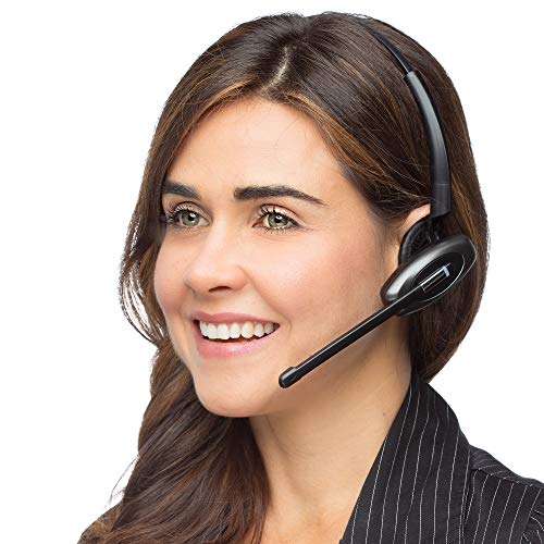Discover D904 Convertible DECT Wireless Office Headset System with Unlimited Talk Time for Professionals- Works with PC/Mac and Desk Phone- 3 Year Warranty