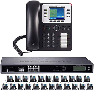 TWAComm.com 8-Line Business Phone System with Voicemail, Auto Attendant, Call Recording & Cell Extensions (24 Phone Bundle)