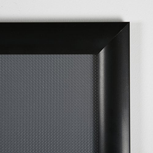 M&T Displays Snap Frame, 40X60 Poster Size, 1.77" Black, Mitered Corner, Front Loading
