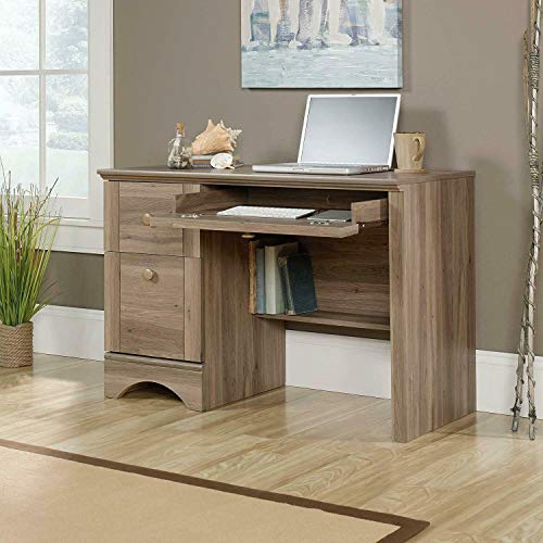 Thaweesuk Shop Salt Oak Finish Wooden Computer Desk Home Office Laptop Table CPU Student Storage Workstation Writing Furniture New Engineered Wood Laminate
