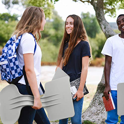ECR4Kids The Surf Portable Lap Desk, Laptop Stand, Writing Table, Kids’ Travel-Friendly Tray, Flexible Collaborative Seating for Teens and Adults, GREENGUARD [Gold] Certified, Light Grey (10-Pack)