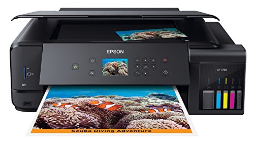 Epson Expression Premium ET-7750 EcoTank Wireless Wide-Format 5-Color All-in-One Supertank Printer with Scanner, Copier and Ethernet