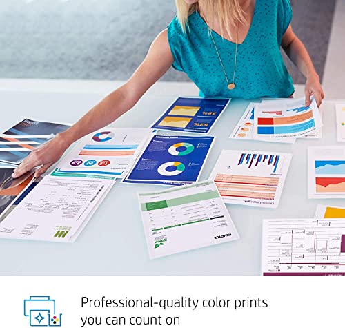HP Color Laserjet Pro M255dw Wireless Laser Printer-Remote Mobile Print, Auto 2-Sided Printing，22 ppm, 250-Sheet，Compatible with Alexa, White-Bundle with Ahaghug Printer Cable.