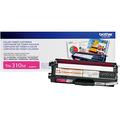 Brother Genuine TN315BK, TN310C, TN310M, TN310Y High Yield Color Laser Black and Standard Yield Cyan, Magenta and Yellow Toner Cartridge Set