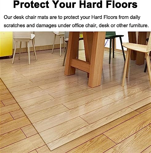 PHONME Clear Office Chair Mat for Hardwood & Tile Floor, 1.5mm Thick Anti-Slip Floor Protector - 140 * 200cm