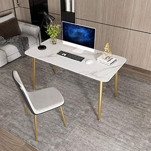 Desks Office Workstation,Gaming Table,Study Desk Writing Table,Computer PC Laptop Table, Study Laptop Desk Home, Simple Modern Nordic Desks (Color : Gold, Size : 1005075cm)