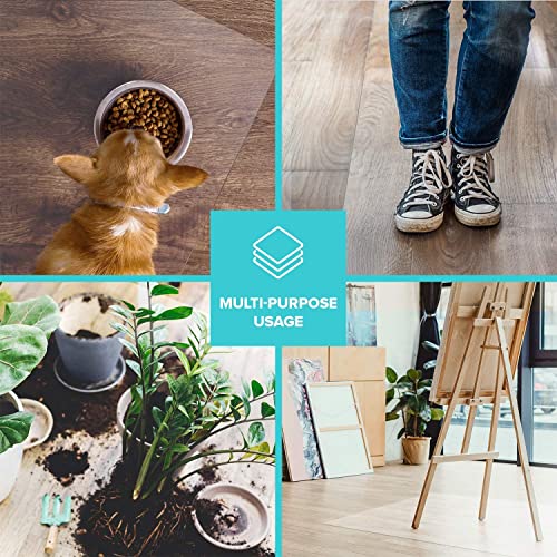 ZHOUHONG Clear Hard-Floor Chair Mat - Waterproof Office Chair Mat for Carpet - Multiple Sizes
