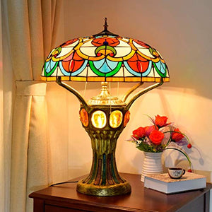 Xiaohu Tiffany Style Color Glass Table Lamp