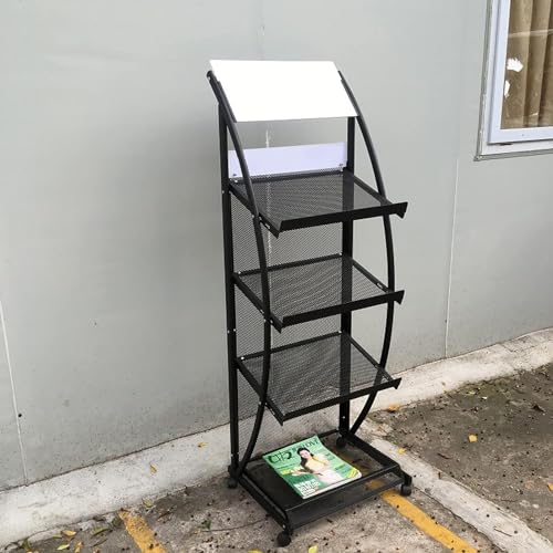 WEBERT Floor-Standing Magazine Rack Organizer Stand