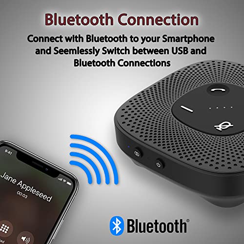 Cyber Acoustics CA Essential Speakerphone (SP-2000-30) - USB and Bluetooth Speakerphone, Clear Sound, 360 Degree Noise Cancelling Microphone - 30 Pack