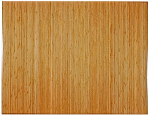 American Floor Mats Bamboo Foldable Chair Mat 48" x 60" - No Lip - 5/16" Thickness