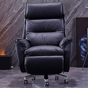 QZWLFY Executive Office Chair Ergonomic High Back with Thick Padding, Headrest, and Armrest, Tilt Function - Black