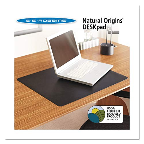 ES Robbins Natural Origins Desk Pad, 38- inches x 24-inches, Black