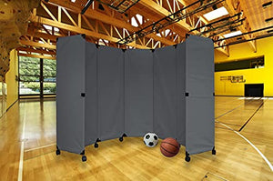 VERSARE Versare MP6 Portable Folding Wall Partition | Economical 3 Panel Room Divider On Wheels