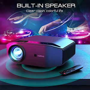 Projector for Outdoor Movies, vamvo L6200 1080P Full HD Video Projector with max 300” Display, 5000Lux, Ideal for Outdoor, Home Theater, Compatible with Fire TV Stick, PS4, HDMI, VGA, AV and USB