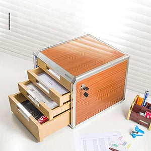 wduuoo 5 Layers Desk Storage Expander, Aluminum Alloy Desktop Drawer Sorter Storage Cabinet File Box Office Supplies Portable and Tidy Newspaper Racks (Size : 4-Layers) Cabinets Drawer