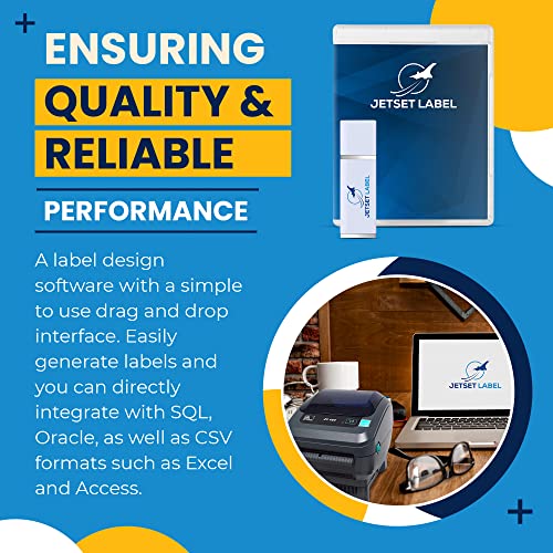 JetSet Label Zebra ZP450 Network Edition Thermal Barcode Printer | USB & Ethernet Connectivity 203 DPI Resolution | UPS WorldShip Compatible | Software Included