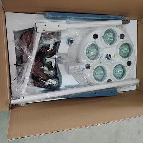 ZGOOD Floor-Standing Shadowless Operating Lamp Surgical Mobile Examination Light - Halogen Bulbs