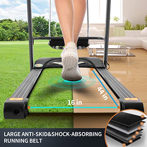 SYTIRY Multifunctional Treadmill, 3.25 Hp Foldable Treadmill, Indoor Treadmill with Leg and Waist Training, Aerobic Fitness Trainer for Running, Walking and Jogging, Suitable for Home/Office/Gym