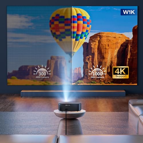 ELEPHAS 4K WiFi Bluetooth Outdoor Movie Projector with Built-in Streaming Apps