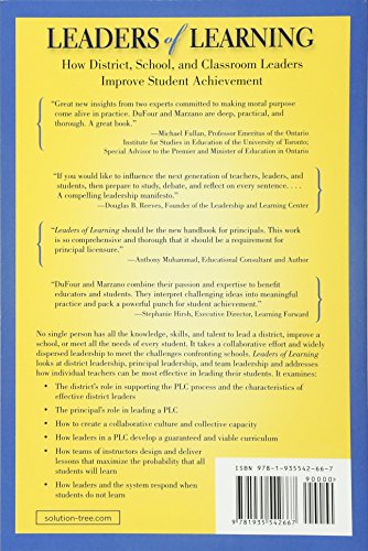 Leaders of Learning: How District, School, and Classroom Leaders Impro ...