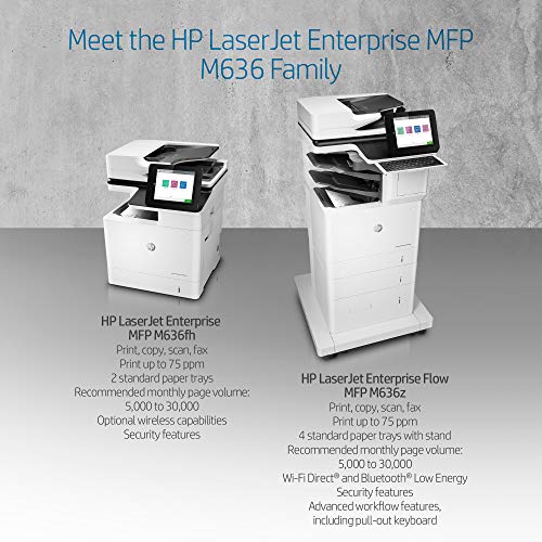 HP LaserJet Enterprise MFP M636fh Monochrome Multifunction Printer with High Performance Secure Hard Disk