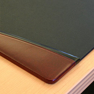 Dacasso Classic Leather Side Rail Desk pad, 34 x 20, Burgundy