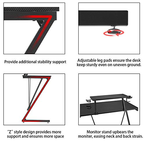 Mr IRONSTONE Electric Height Adjustable Desk 53.5" Standing Desk Sit to Stand Home Office Computer Desk & L-Shaped Gaming Desk 50.8" Computer Corner Game Desk, Home Office Writing Workstation