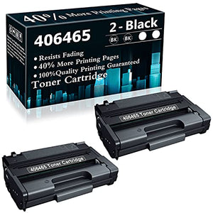 Compatible Toner Cartridge Replacement for Ricoh 406465 Aficio SP 3400SF 3410SF 3410DN 3400N Printer Ink Cartridge (Black,2-Pack)
