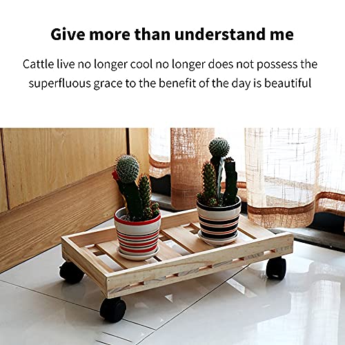 RENSLAT Wood Mobile Adjustable Computer Tower Holder Computer CPU Stand Cart with Braking Lock Wheels Stand for PC Computer Cases