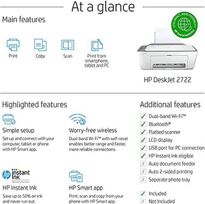 HP DeskJet 2722 All-in-One Wireless Color Inkjet Printer