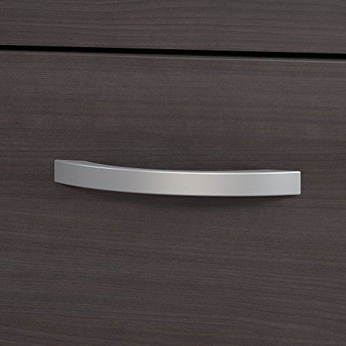 Studio C 60W x 30D L Shaped Desk with Mobile File Cabinet and 42W Return in Storm Gray