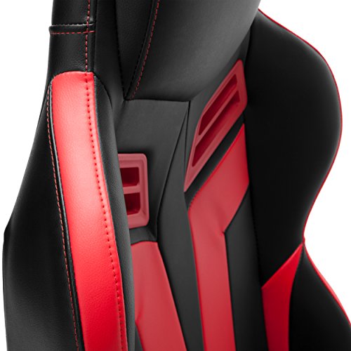 RESPAWN-104 Racing Style Gaming Chair - Reclining Ergonomic Leather Chair, Office or Gaming Chair (RSP-104-RED)