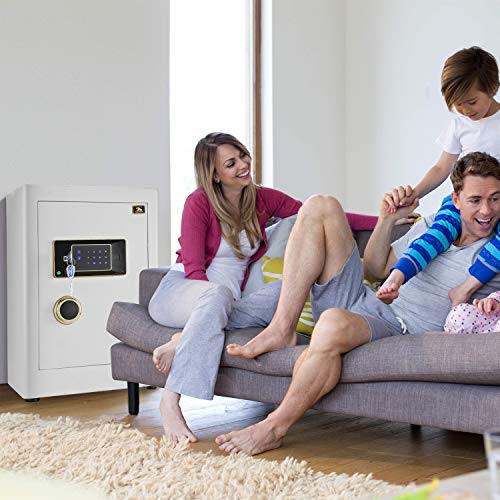 TIGERKING Security Home Safe, Digital Safe Box- 2.05 Cubic Feet, White