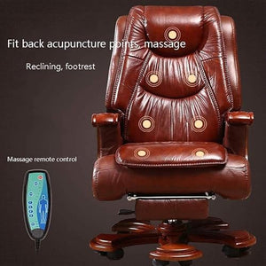 UKII Big and Tall Ergonomic Leather Executive Office Chair with Footrest