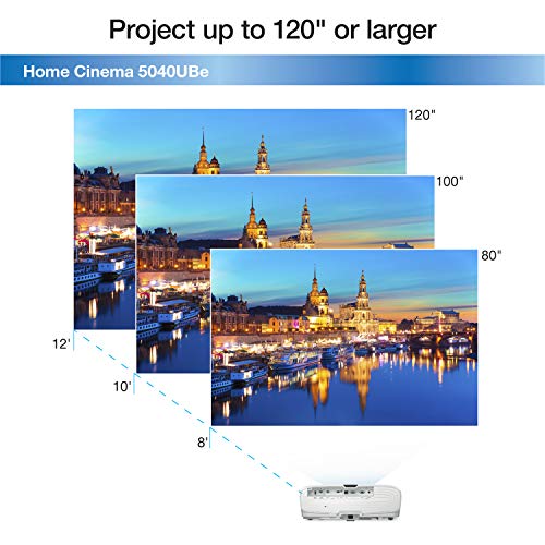 Epson Home Cinema 5040UBe WirelessHD 3LCD Home Theater Projector with 4K Enhancement, HDR10, 100% Balanced Color and White Brightness, Ultra Wide DCI-P3 Color Gamut and UltraBlack Contrast