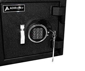 AdirOffice Keypad Lock Drop Box Safe - Industrial Strength Security Storage with Digital Lock - Safety for Home & Business Use (Large)