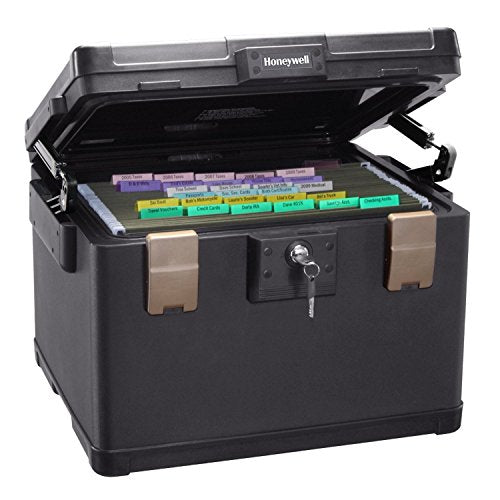 Honeywell Safes & Door Locks - 1 Hour Fire Safe Waterproof Filing Safe Box Chest fits Letter, A4, and Legal Files with Wheel Cart, Large, 1108W