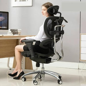 None Ergonomic Waist Computer Chair with Intelligent Lumbar Support