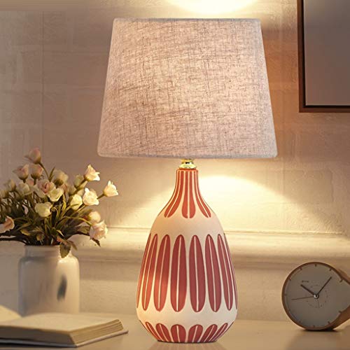 CORCI Bedside Lamps, Children's Room Table Lamp, Ceramics Desk Lamp - Blue, 23x43cm