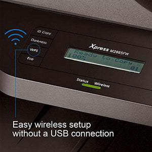 Samsung Xpress M2885FW Wireless Monochrome Laser Printer with Scan/Copy/Fax, Simple NFC + WiFi Connectivity, Duplex Printing and Built-in Ethernet (SS359D)