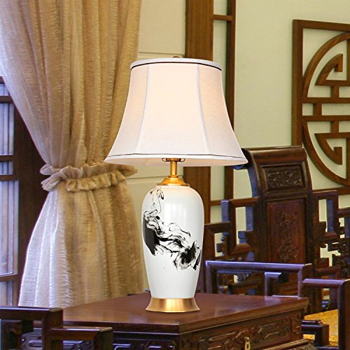 505 HZB Chinese Copper Ceramic Lamp Bedside Bedroom Living Room Became Creative Lamps