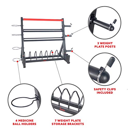 Sunny Health & Fitness All-in-One Weights Storage Rack Stand - SF-XF920025
