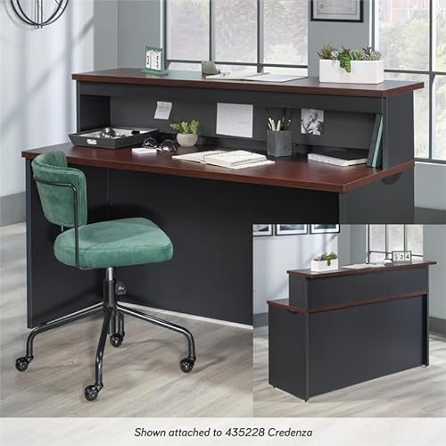 Pemberly Row Classic Cherry Finish Reception Hutch
